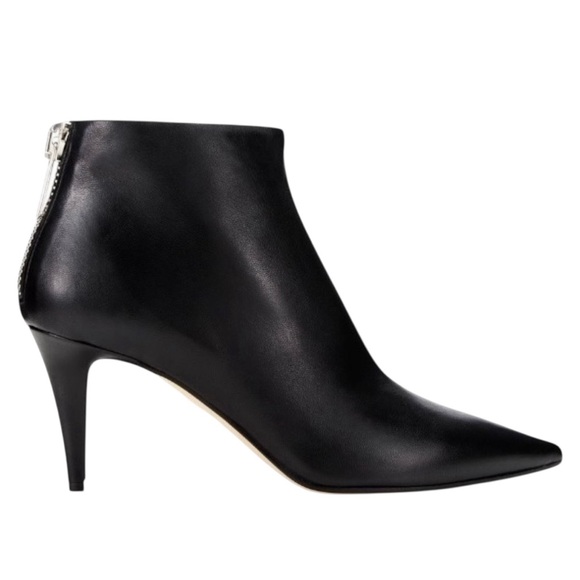 Tamara Mellon Shoes - Tamara Mellon Stark Leather Pointed Toe Back Zipper Stiletto Ankle Boots
